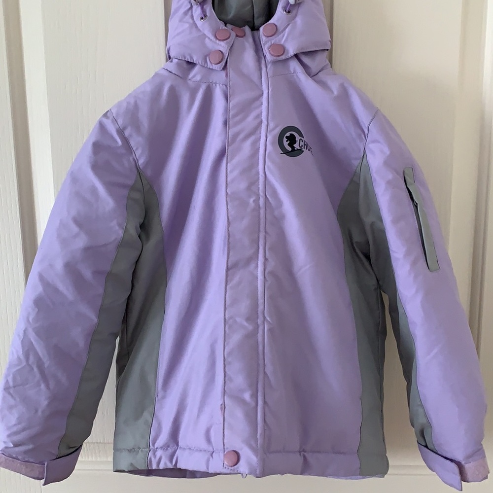 CHUTE | Purple hooded winter cosy snow jacket - Picture 4 of 9